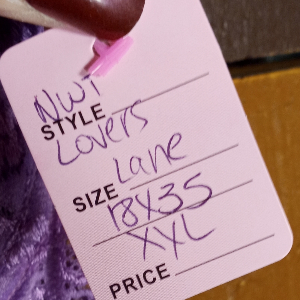 NWT Sexy XXL Lover's Lane Lilac Lace Gorgeous Lingerie - Picture 10 of 14